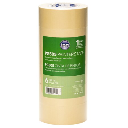 Intertape 1.88 in.X60Yd  Cntctr 6-Pk Mask PG505